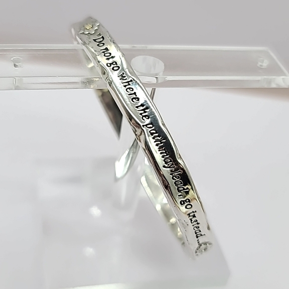 Brighton "FOOTPRINTS" Hinged Bangle! "Do Not Go Where The Path May Lead." $48 - Picture 7 of 12